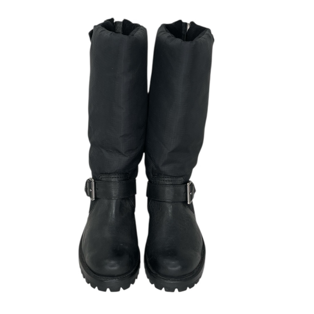 Coach Women's Black Boots Betsie Mid Calf Leather Nylon Lug Sole Size 6.5 - Picture 7 of 11